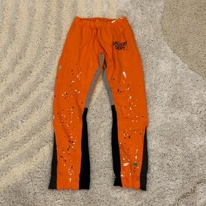 Gallery Dept Ink Painted Flare Orange Sweatpants for Men Size Small Medium Large